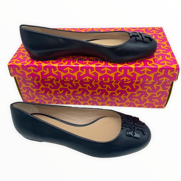 13. Tori Burch Lowell 2 Black Ballet Flats Size 51/2 - Picture 2 of 8